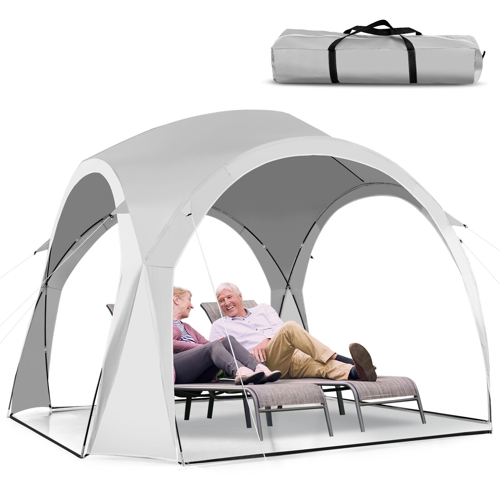 11 x 11 Feet Patio Sun Shade Shelter Canopy Tent Portable UPF 50 Outdoor Beach 16 Years and Up